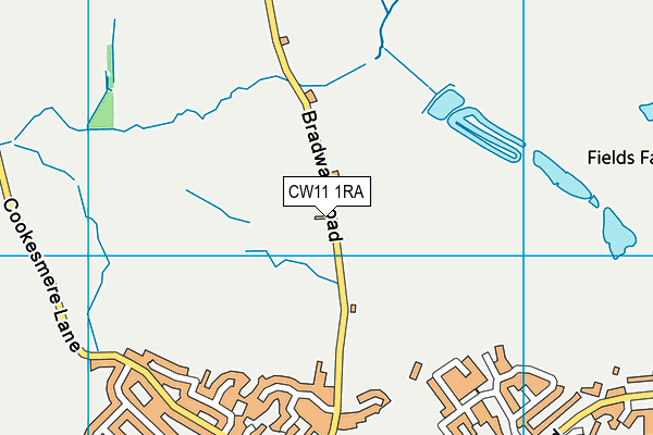 Sandbach Rufc map (CW11 1RA) - OS VectorMap District (Ordnance Survey)