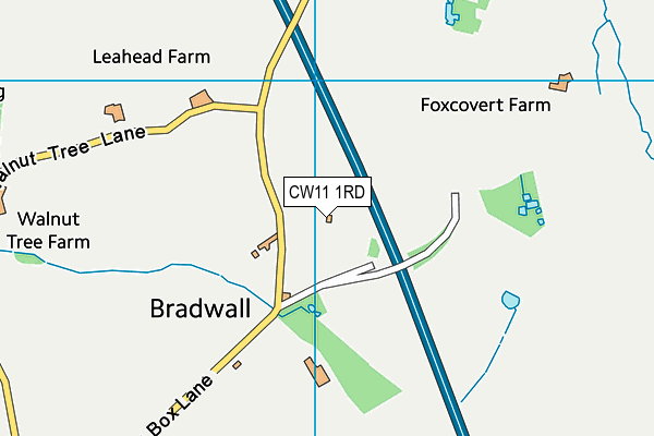 CW11 1RD map - OS VectorMap District (Ordnance Survey)