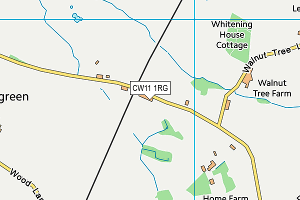 CW11 1RG map - OS VectorMap District (Ordnance Survey)