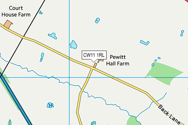 CW11 1RL map - OS VectorMap District (Ordnance Survey)