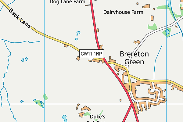 CW11 1RP map - OS VectorMap District (Ordnance Survey)