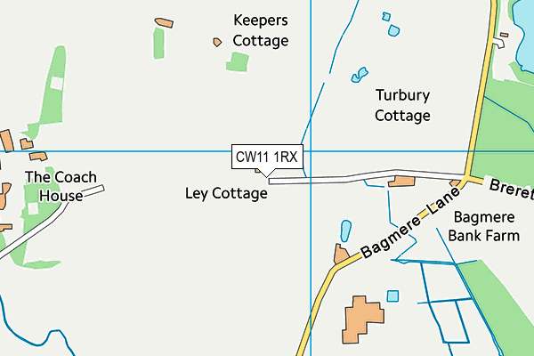 CW11 1RX map - OS VectorMap District (Ordnance Survey)