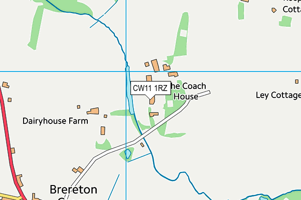 CW11 1RZ map - OS VectorMap District (Ordnance Survey)