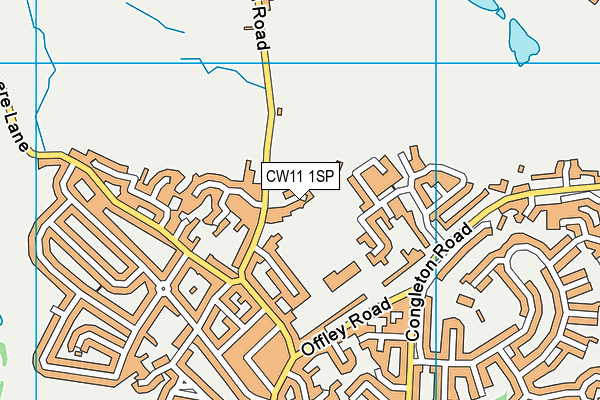 CW11 1SP map - OS VectorMap District (Ordnance Survey)
