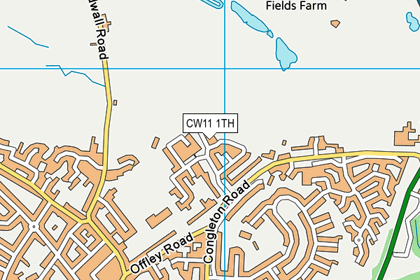 CW11 1TH map - OS VectorMap District (Ordnance Survey)