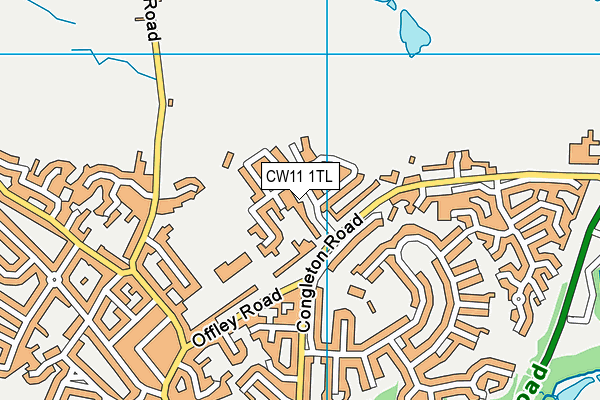 CW11 1TL map - OS VectorMap District (Ordnance Survey)