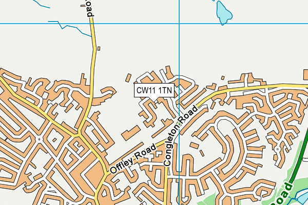 CW11 1TN map - OS VectorMap District (Ordnance Survey)