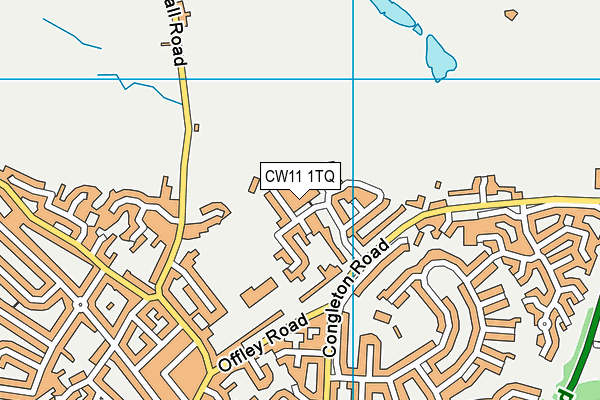 CW11 1TQ map - OS VectorMap District (Ordnance Survey)