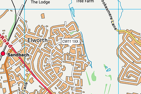 CW11 1XX map - OS VectorMap District (Ordnance Survey)