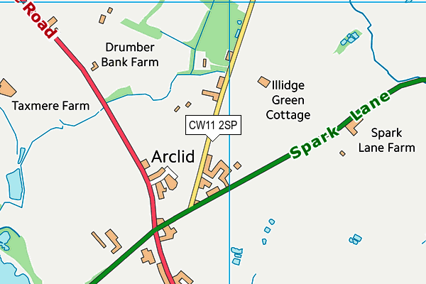 CW11 2SP map - OS VectorMap District (Ordnance Survey)