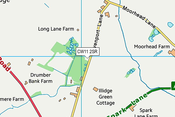 CW11 2SR map - OS VectorMap District (Ordnance Survey)