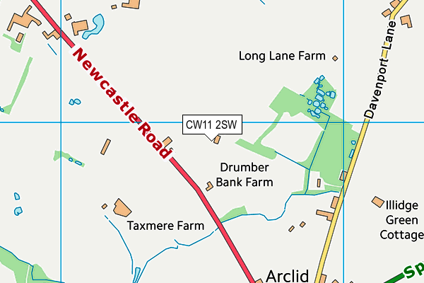 CW11 2SW map - OS VectorMap District (Ordnance Survey)