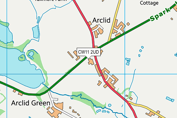 CW11 2UD map - OS VectorMap District (Ordnance Survey)