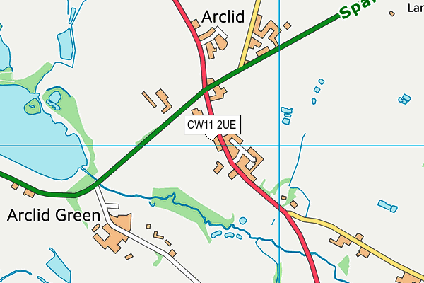 CW11 2UE map - OS VectorMap District (Ordnance Survey)