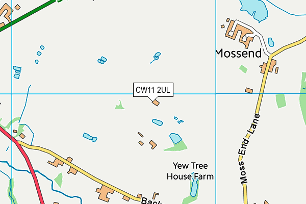 CW11 2UL map - OS VectorMap District (Ordnance Survey)