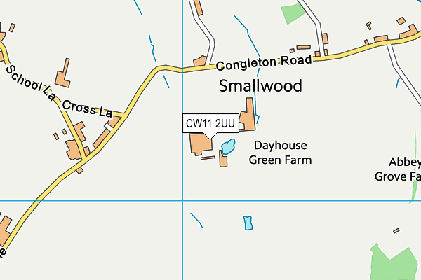 CW11 2UU map - OS VectorMap District (Ordnance Survey)