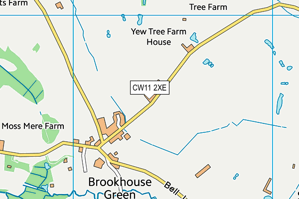 CW11 2XE map - OS VectorMap District (Ordnance Survey)