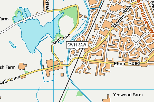 CW11 3AW map - OS VectorMap District (Ordnance Survey)
