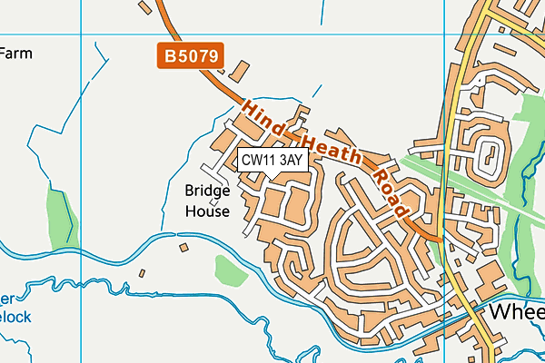 CW11 3AY map - OS VectorMap District (Ordnance Survey)