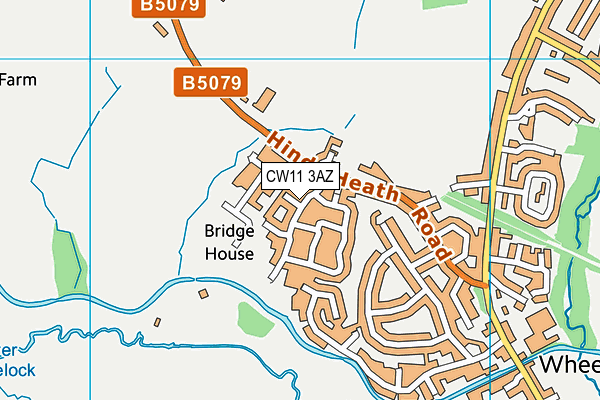 CW11 3AZ map - OS VectorMap District (Ordnance Survey)