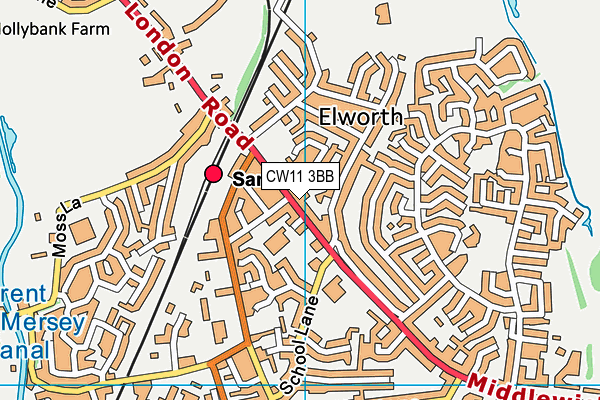CW11 3BB map - OS VectorMap District (Ordnance Survey)