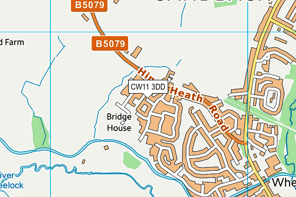 CW11 3DD map - OS VectorMap District (Ordnance Survey)