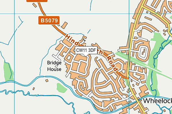 CW11 3DF map - OS VectorMap District (Ordnance Survey)