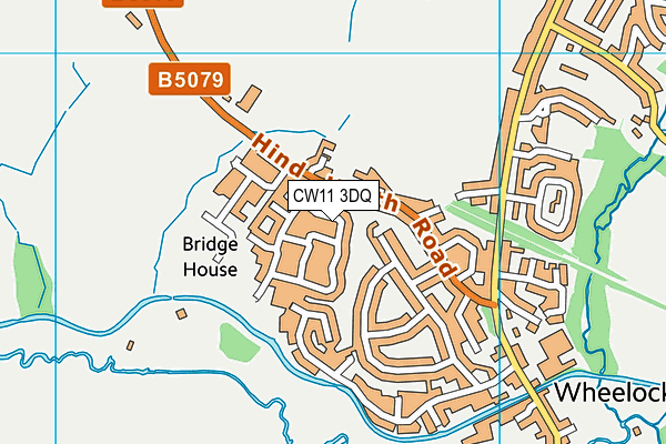 CW11 3DQ map - OS VectorMap District (Ordnance Survey)