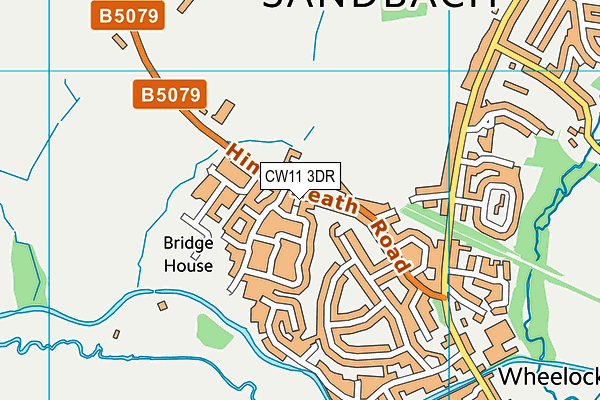 CW11 3DR map - OS VectorMap District (Ordnance Survey)