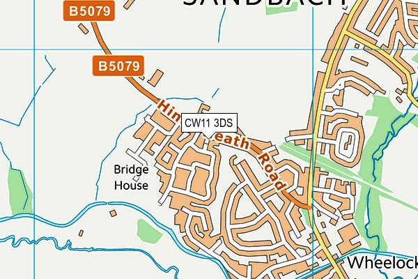 CW11 3DS map - OS VectorMap District (Ordnance Survey)