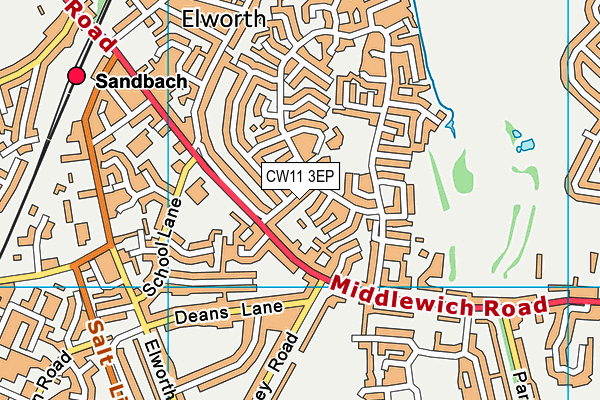 CW11 3EP map - OS VectorMap District (Ordnance Survey)