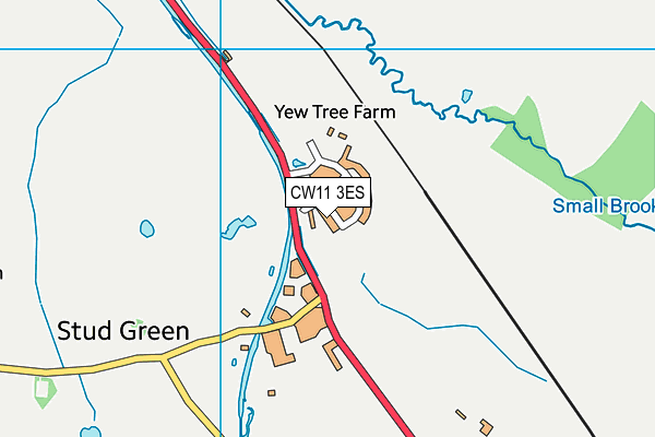 CW11 3ES map - OS VectorMap District (Ordnance Survey)