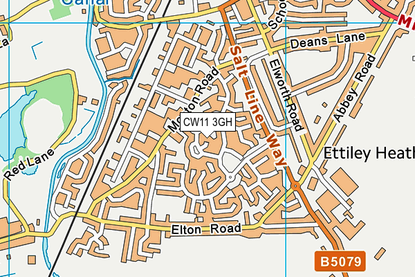 CW11 3GH map - OS VectorMap District (Ordnance Survey)