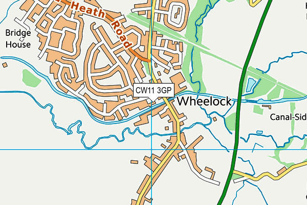 CW11 3GP map - OS VectorMap District (Ordnance Survey)