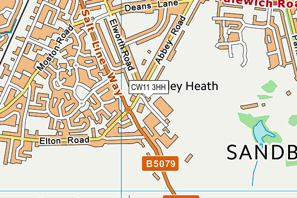 CW11 3HH map - OS VectorMap District (Ordnance Survey)