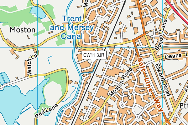 CW11 3JR map - OS VectorMap District (Ordnance Survey)