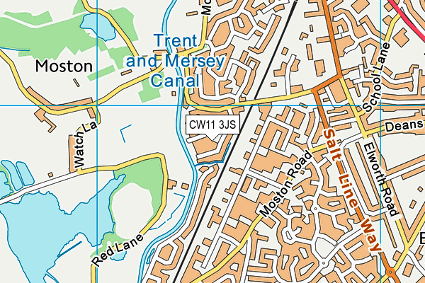 CW11 3JS map - OS VectorMap District (Ordnance Survey)