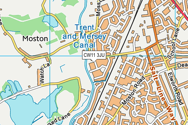 CW11 3JU map - OS VectorMap District (Ordnance Survey)