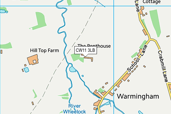 CW11 3LB map - OS VectorMap District (Ordnance Survey)