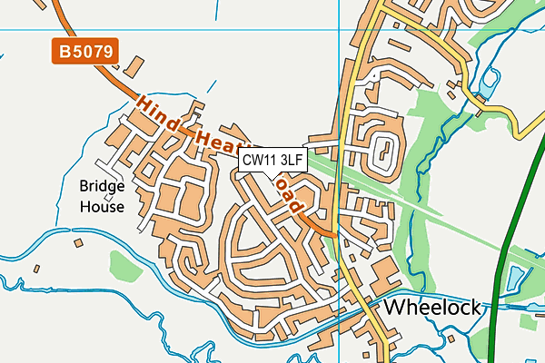 CW11 3LF map - OS VectorMap District (Ordnance Survey)