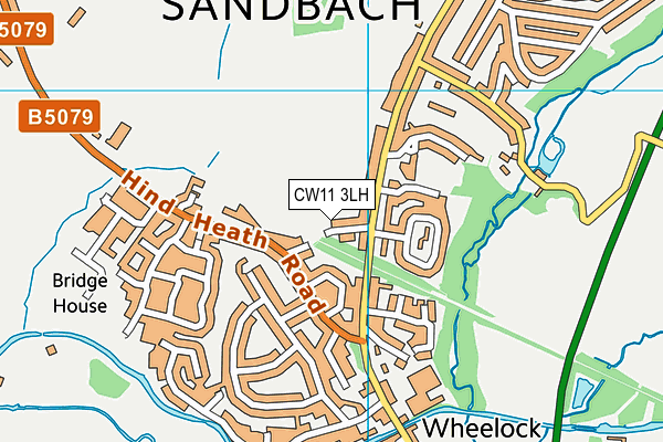 CW11 3LH map - OS VectorMap District (Ordnance Survey)
