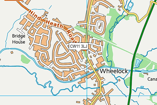 CW11 3LJ map - OS VectorMap District (Ordnance Survey)