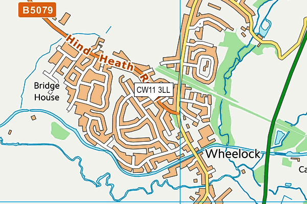 CW11 3LL map - OS VectorMap District (Ordnance Survey)