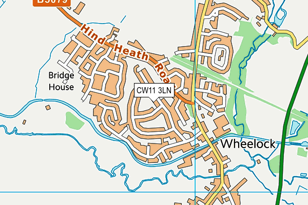 CW11 3LN map - OS VectorMap District (Ordnance Survey)