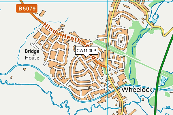 CW11 3LP map - OS VectorMap District (Ordnance Survey)