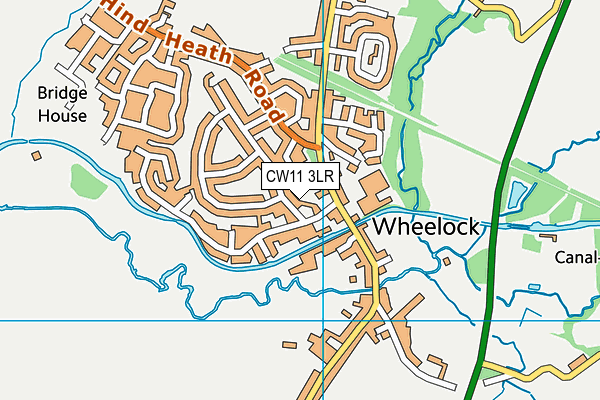 CW11 3LR map - OS VectorMap District (Ordnance Survey)