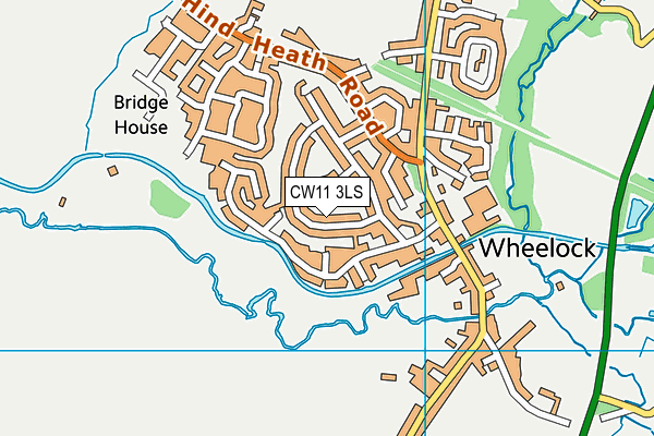 CW11 3LS map - OS VectorMap District (Ordnance Survey)