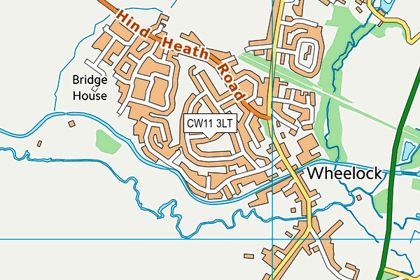 CW11 3LT map - OS VectorMap District (Ordnance Survey)