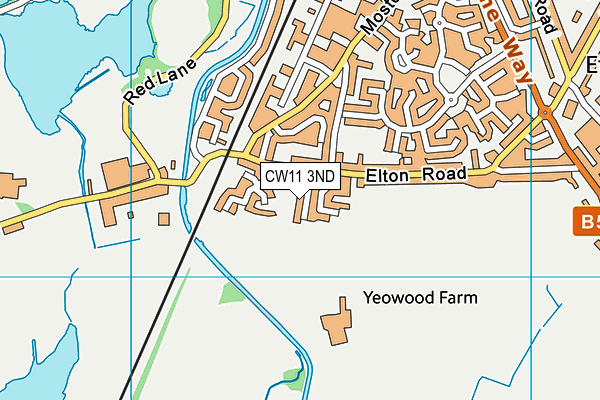 CW11 3ND map - OS VectorMap District (Ordnance Survey)