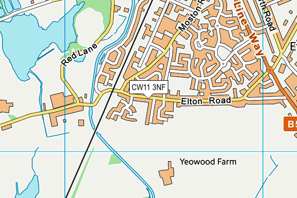 CW11 3NF map - OS VectorMap District (Ordnance Survey)